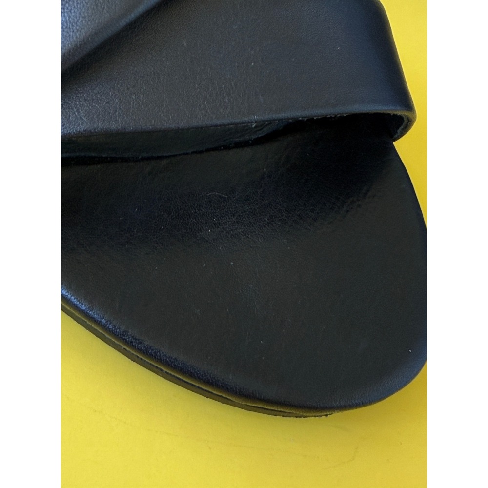 Eileen Fisher Black Leather Strappy Block Heel Sandals Vero Cuoio Italian 8.5 - Picture 8 of 8